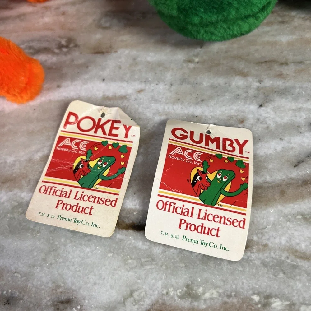 VINTAGE GUMBY AND BENDABLE‎ POKEY PLUSH ACE NOVELTY 1988